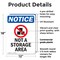 Signmission Not A Storage Area, 12 in W x Rectangle, Plastic OS-2PACK-NS-P-1218-V-15129 - alternate 4